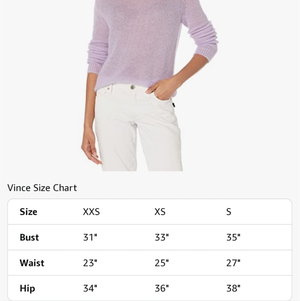 Vince Lavender Ribbed Featherweight Crew - Picture 3 of 7